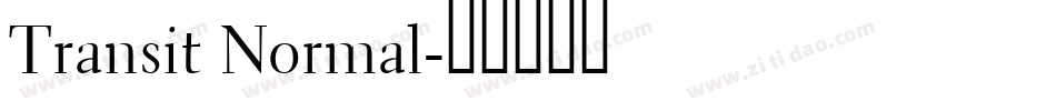 Transit Normal字体转换